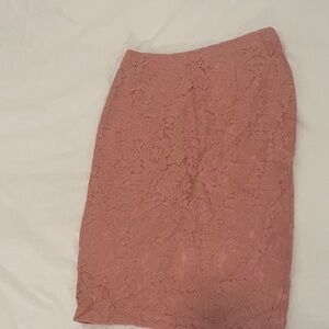 Small SAU Pink Lace Detail Skirt